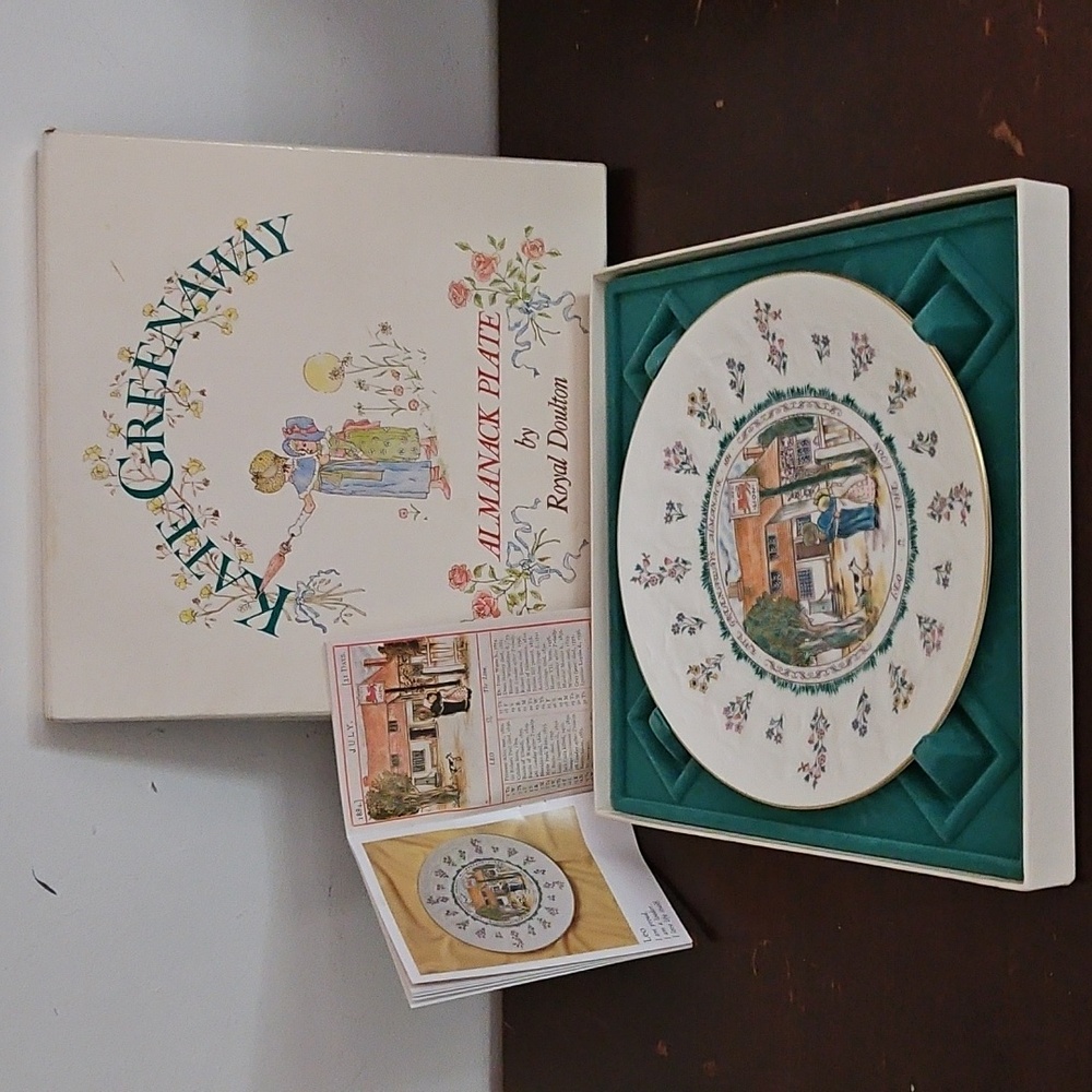 Vintage Kate Greenaway Leo Almanack Plate by Royal Doulton